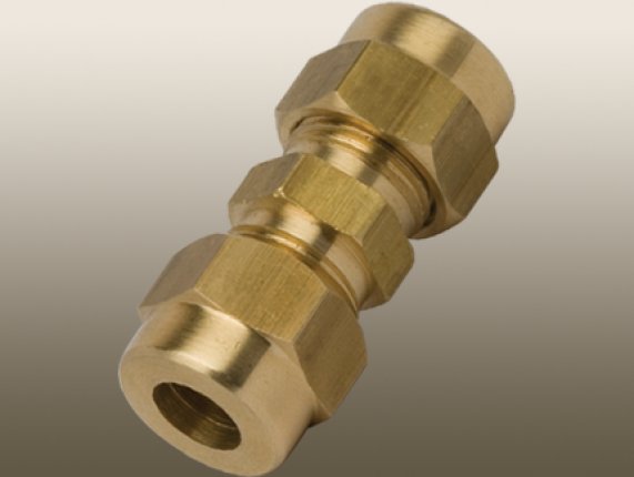 STRAIGHT COMPRESSION UNION with BRASS OLİVE